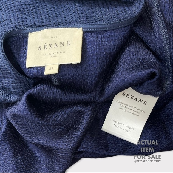 SÉZANE Lora Midi Dress - Marine Mat Size 2 - Picture 5 of 5